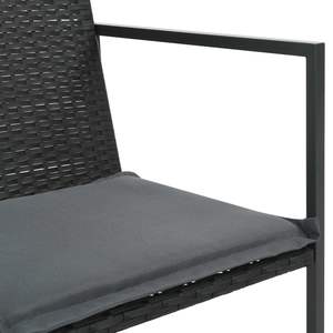 Set da Pranzo in Rattan Nero per Arredamento da Giardino e Esterni - Product Image 4