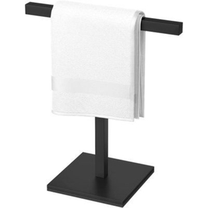 Porte-serviettes en métal doré antique avec poteau cylindrique et base ronde pour la maison, les hôtels, les salles de bain, supports et étagères de rangement - Product Image 2