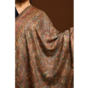 Women's Long <b>Wool</b> Shawl Machine Woven Floral Pattern Multi Color Warm Winter <b>Wrap</b> for Party Use - Product Image 6