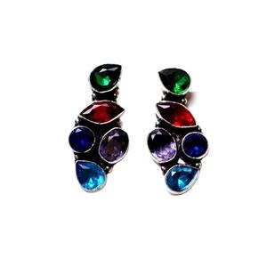 Pendientes de tuerca con bisel de latón natural para mujer, diseño de gota de agua, regalo personalizado de moda, precio al por mayor - Product Image 1