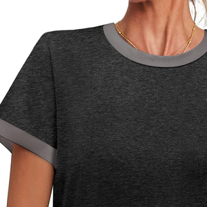 Camisetas de Fitness para Mujer, Moda Verano 2026, Venta al Por Mayor con MOQ Bajo, el Mejor Diseño, Camisetas de Gimnasio para Mujer - Product Image 4