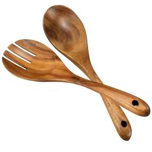 Cuchara de servir de madera rústica, herramienta de cocina hecha a mano de madera natural para mezclar arroz, curry, sopa, salsa, utensilio de comedor perfecto - Product Image 4