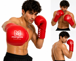 Guantes de Boxeo Unisex Ajustables con Cordones Personalizados, de Cuero Genuino, para Entrenamiento, Sparring y Combate, Calidad Profesional de Fábrica OEM ODM - Product Image 2