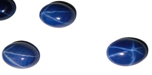 Zafiro Azul Estrella Ovalado de 8x12mm, 4 Quilates, Creado en Laboratorio, Cabujón Pulido con Efecto de Estrella de 6 Puntas para Joyería - Product Image 6