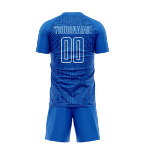 Ensemble de maillots et shorts de football personnalisés en gros, vêtements de sport respirants et à séchage rapide pour l'entraînement d'équipe, en vente en ligne - Product Image 3