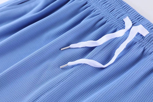 Men's Blue Gradient Mesh Basketball Shorts Drawstring Closure Breathable Regular Fit Summer Sportwear Adult Size - Product Image 2