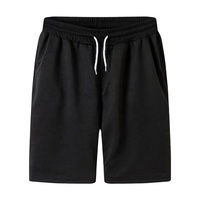 Shorts Bermuda Homme Tricotés Respirants à Taille Mi-Haute Extensible, Conception Personnalisée 2022, 100% Coton, Ceinture Élastique, Impression OEM, Décontracté