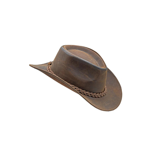 Chapeau Fedora en feutre de cuir unisexe, léger, fait main, façonnable, réglable, à large bord, durable, couleur personnalisable - Product Image 3