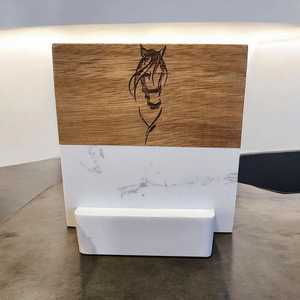 Premium Marble Wood Cup Coaster Set Modern Handmade Drink Holder for Office Home And <b>Bar</b> Counter Decor - Product Image 1