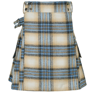 Kilt écossais traditionnel pour hommes et femmes, jupe courte pratique en tartan des Highlands, prix personnalisés - Product Image 3