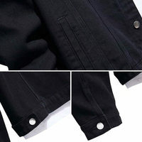 Jaket Denim Pria OEM 2024, Jaket Kasual Musim Gugur, Jaket Denim Kancing, Mantel Denim Oversize untuk Pria