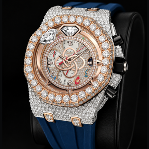Luxury <b>Automatic</b> Moissanite Diamond Watch Men Full VVS Stone Stainless Steel Watch - Product Image 3