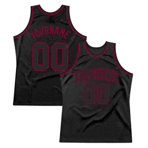 Maillot de basket-ball noir personnalisé unisexe en mesh, débardeur respirant en polyester avec impression par sublimation du nom de l'équipe, uniforme de sport pour adulte - Product Image 2