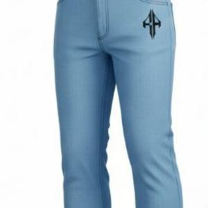 Jeans d'été pour hommes de qualité supérieure, 100% coton, légers, respirants, coupe droite mi-haute, denim délavé, personnalisés RIVIAN - Product Image 5