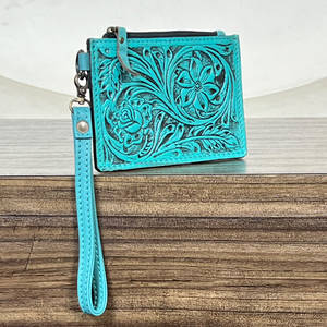 Portefeuille fin en cuir floral fait main 2026, de haute qualité, en cuir véritable, avec fermeture éclair, porte-monnaie et porte-cartes ATM - Product Image 4