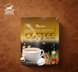 Ashwagandha กาแฟสำเร็จรูปคลาสสิก, คาเฟอีนสูงรสขมภูมิคุ้มกันพลังงานรสน้ำตาลสนับสนุนการทำงานกาแฟ25กรัม - Product Image 1