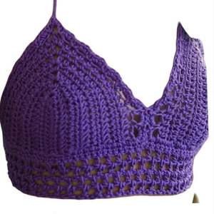 Nuevo Top de Bikini Sólido Hecho a Mano con Encaje, Sujetador de Natación Triangular, Top Corto de Playa con Logotipo en la Cintura para Traje de Baño de Resort, 1 Pieza - Product Image 1