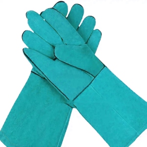 Gants en cuir de vachette fendu pour la protection des mains, vêtements de sécurité réfléchissants, anti-chaleur, anti-étincelles, gants de travail industriels pour la lutte contre les incendies - Product Image 3