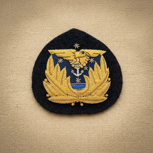 Écusson brodé personnalisé avec ancre et couronne de lauriers, à coudre sur tissu, pour uniforme ou vêtement - Product Image 6