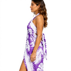 Paréo en rayonne premium pour femme, idéal pour la plage, les vacances, les vagues, comme cache-maillot ou tenue de plage légère, style insulaire, marque privée - Product Image 6
