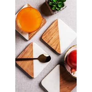 Posavasos de Estilo Único, Madera de Grano Natural y Resina para Manteles y Almohadillas - Product Image 4