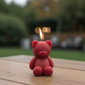 Compra Fácil, Devolución Fácil: Vela de Osito de Peluche con Corazón, Vela Aromática de Lujo, Etiqueta Personalizada, Regalo de Cumpleaños, Vela al por Mayor - Product Image 6