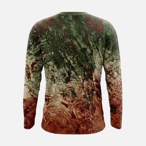 เสื้อพูลโอเวอร์แห้งเร็ว UPF 50 สำหรับผู้ชาย แขนยาว เสื้อตกปลา พิมพ์ลายแบบซับลิเมชั่น สีแดง ดำ เทา - Product Image 3