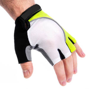 Premium Quality Breathable Half <b>Finger</b> Cycling Gloves Anti-Slip Neoprene Custom Logo UV Protection Adjustable Wrist <b>Strap</b> Hook - Product Image 3