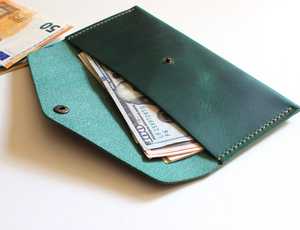 Compact Bulk Leather Wallet Portable Long Envelope Money Pouch Clutch <b>Folder</b> Elegant Coin Purse Tiny <b>Card</b> Holder for Cash - Product Image 5