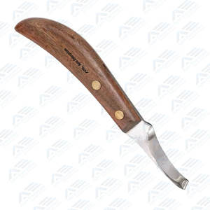 Cuchillo para Cascos de Acero Inoxidable de Doble Filo, Color Marrón Oscuro, Reutilizable, Instrumento Veterinario para el Cuidado de Ganado Vacuno y Equino - Product Image 3