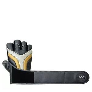 Guantes de Gimnasio de Diseño Personalizado de la Mejor Calidad, Guantes Deportivos Transpirables de Poliéster y Cuero de Alta Durabilidad para Levantamiento de Pesas - Product Image 4