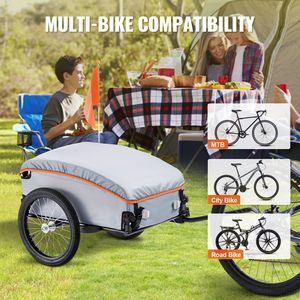 Carrello per Bicicletta Resistente con Capacità di Carico 88/100/160 Libbre, Rimorchio Pieghevole Compatto per Bici, Rimorchi Utilitari per Trasporto - Product Image 4