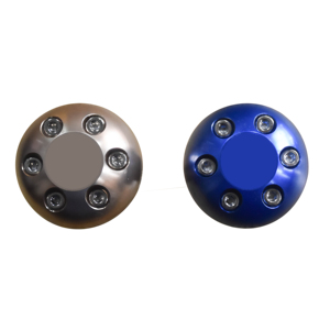 D1SPEC Levier de vitesses universel à 6 trous en titane or bleu, accessoire de style intérieur pour voiture - Product Image 2