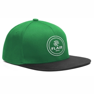 Gorra Snapback Personalizada de 6 Paneles en Dos Tonos – Gorra Urbana Premium Verde y Negra con Visera Plana al por Mayor OEM - Product Image 2