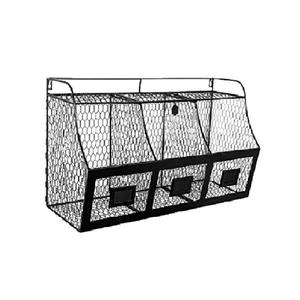 Cesta colgante de metal para decoración del hogar, organizador de almacenamiento con estilo de diseño industrial vintage rústico - Product Image 6