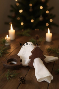 Elegante Anillo para Servilletas de Madera Clásico, Duradero, Ecológico, de Lujo, Hecho a Mano, Decoración para Mesa de Comedor, Decoración para Mesa de Boda de Hotel - Product Image 6