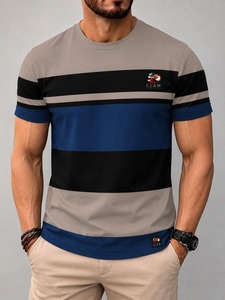Camisetas de nuevo diseño para hombre, 100% algodón, camiseta de manga corta a la moda para hombre, al por mayor - Product Image 4