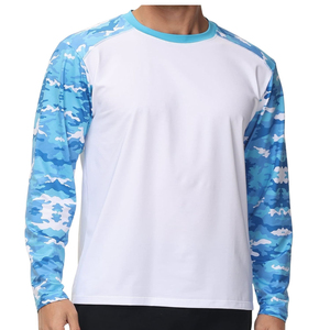 Men UPF 50 Quick Dry Fishing <b>Shirt</b> Long Sleeve <b>Sun</b> Protection Jersey Camo Raglan Pullover for Outdoor Angling - Product Image 1