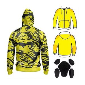 Sweat à capuche unisexe à manches longues imprimé camouflage jaune et noir, respirant, grande taille, séchage rapide, pour toutes les saisons - Product Image 2