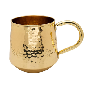 Vasos de metal anodizado dorado martillado para bebidas, tazas de aluminio para el Día del Padre - Product Image 3