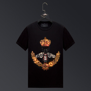 เสื้อยืดพิมพ์ลายกากเพชร คุณภาพสูง แฟชั่นใหม่ ขายดีที่สุด ผลิตตามสั่ง ผ้าฝ้าย 100% ระบายอากาศได้ดี พร้อมจำหน่าย รับผลิตแบบ OEM - Product Image 3
