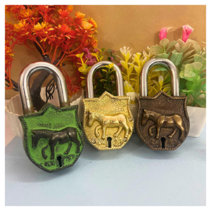 Candado de latón y acero con forma de caballo, con tecnología de bloqueo avanzada y candado duradero de alta calidad para una protección máxima. - Product Image 1