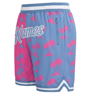 Pantalones Cortos de Baloncesto para Hombre, Estilo Urbano, Transpirables, de Malla, hasta la Rodilla, con Contraste de Color, Estampado de Números y Letras, Poliéster, Cintura Elástica de Secado Rápido - Product Image 5