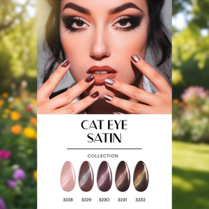 Cat Eye Satin Collection UV Gel Polish <b>Set</b> 3228 3229 3230 3231 3232 - Product Image 3