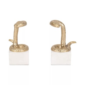 Porte-livres en forme d'ananas plaqué or, sculpture décorative en métal, accessoire de bureau élégant pour la maison, style glamour, 2 pièces - Product Image 4