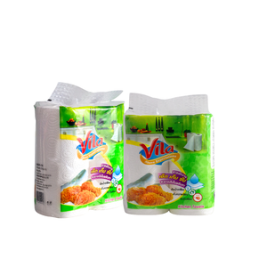 Papier de cuisine 2 plis haute absorption à bon prix, en pâte de bois vierge, sac de 2 rouleaux, taille personnalisée, usine du Vietnam - Product Image 2