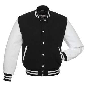 Vestes de baseball Letterman vintage avec logo personnalisé pour hommes vente en gros de cuir de peau de vache de mouton Style décontracté respirant hiver grande taille - Product Image 1