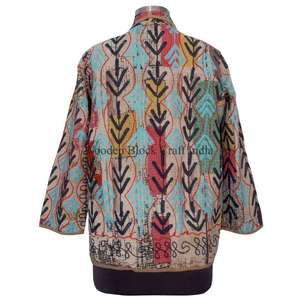 Chaqueta Kantha Étnica de Punto para Verano/Invierno/Primavera, Transpirable, de Secado Rápido, Ecológica, Estilo Vintage, Informal para Salidas - Product Image 5