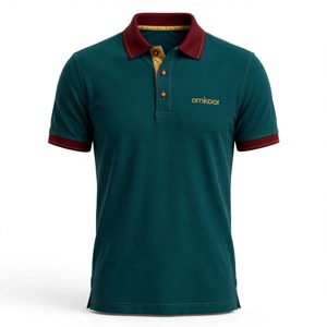Camisa de manga corta para hombre, color personalizado, corte regular, tela Oxford, con botones, informal, color sólido, estampado digital - Product Image 1