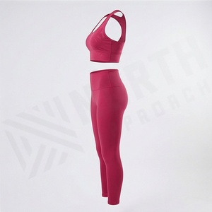 Latest Style <b>Low</b> MOQ Factory Direct Spandex Polyester Womens Yoga Set Gym Fitness Activewear Sports Apparel Garments - Product Image 3